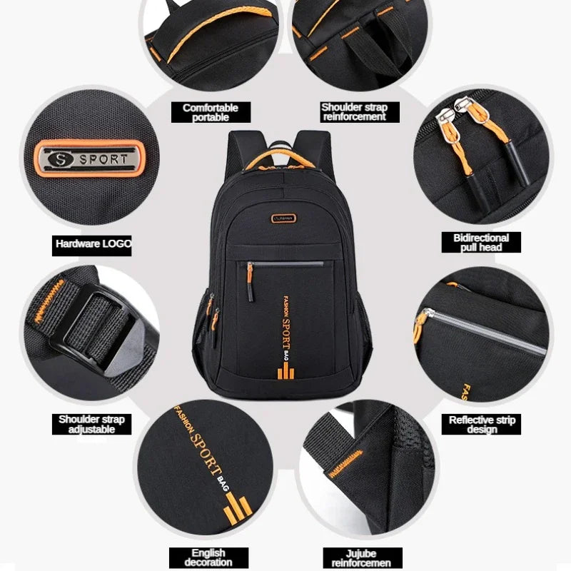 Mochilas Oxford impermeáveis masculinas, mochila de negócios