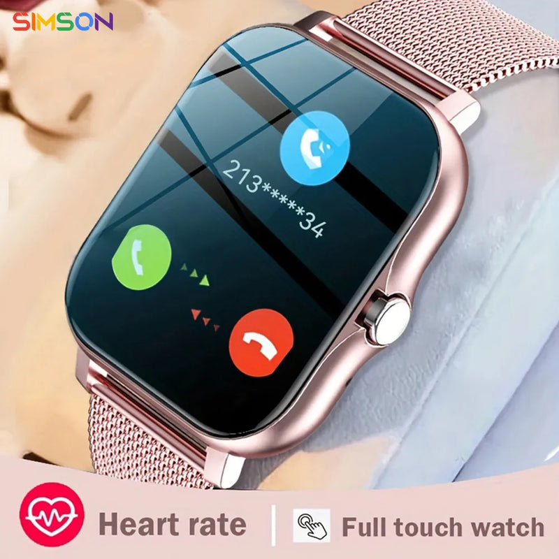 Novo Smartwatch android telefone 1.44 "tela colorida toque completo mostrador personalizado relógio inteligente mulher chamada bluetooth relógio inteligente masculino